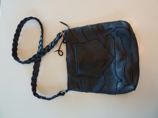 Patchworked Deerskin Boho Bag with Braided Strap
